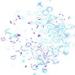 Obraz premium An abstract transparent psychedelic wavy liquid splatter design element overlay.