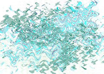 An abstract transparent psychedelic wavy liquid splatter design element overlay.