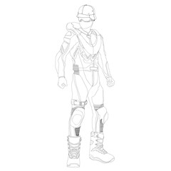 sketch of a soldier