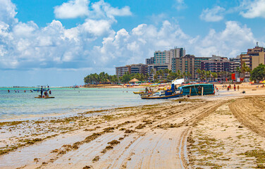 barcos de pesca em Maceió Alagoas Brasil nordeste brasileiro  Maceio Praia de Ponta Verde praia de...