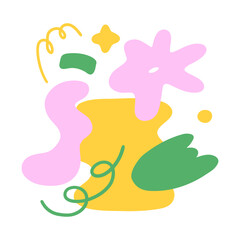 Abstract coposition on a white background