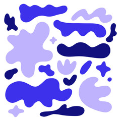 Abstract liquid elements on a white background