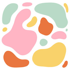 Abstract liquid forms on a white background