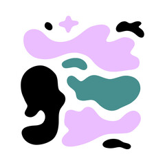 Abstract elements on a white background