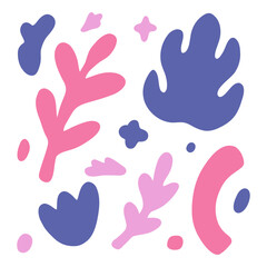 Abstract plants on a white background