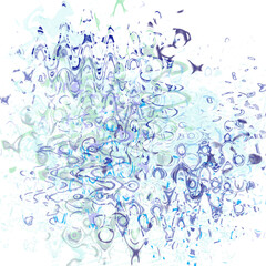 An abstract transparent psychedelic wavy liquid splatter design element overlay.