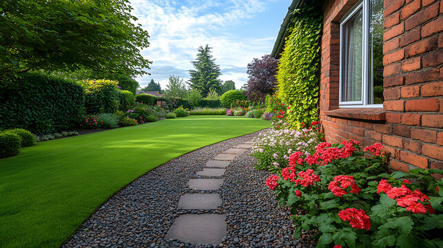 Stone pathway surrounded by greenery in a natural outdoor setting