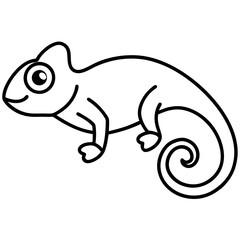 chameleon cartoon illustration