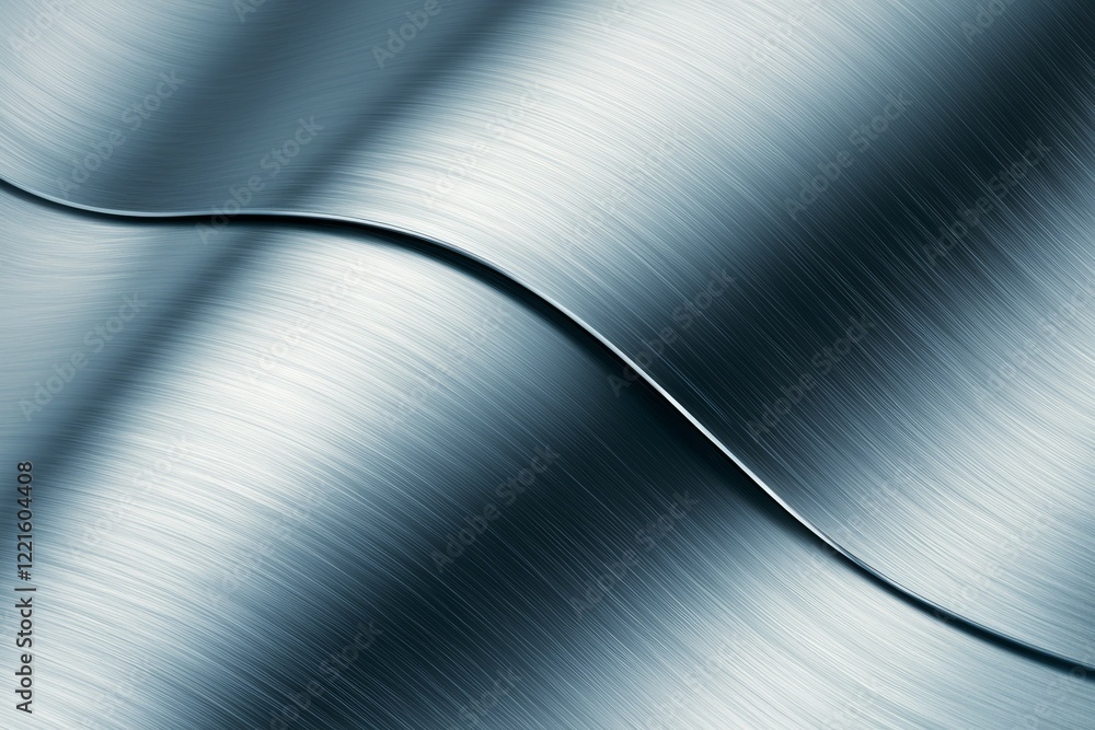 Poster silver surface with a wave-like pattern