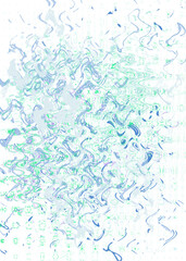 An abstract transparent psychedelic wavy liquid splatter design element overlay.