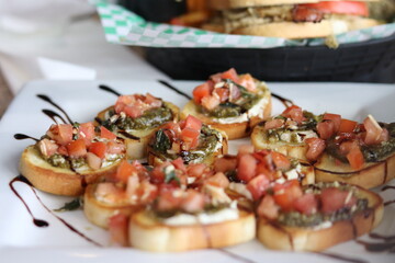 Bruschetta at a local restaurant in downtown Columbus, Ohio.