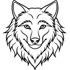 wolf head vector