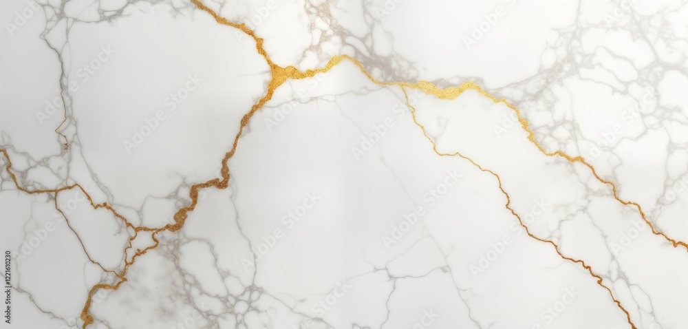 Poster high-resolution image of elegant white marble. subtle gold veins create luxurious pattern. pristine 