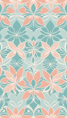 Fototapeta premium Elegant Floral Fabric Pattern with Soft Watercolor Effect
