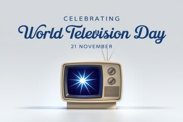 Vintage Television Set Celebrating World Television Day