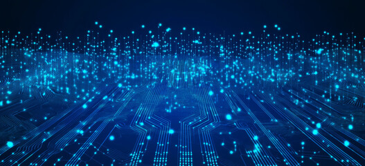 Digital technology background. Digital data dots bllue pattern pixel background 
