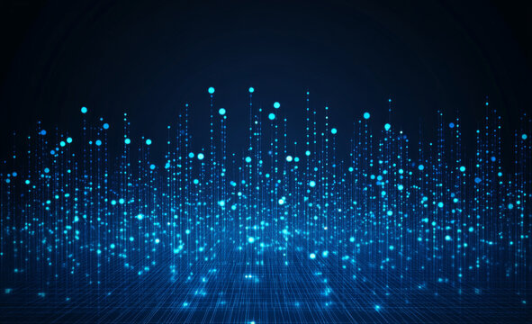 Digital technology background. Digital data dots bllue pattern pixel background 
