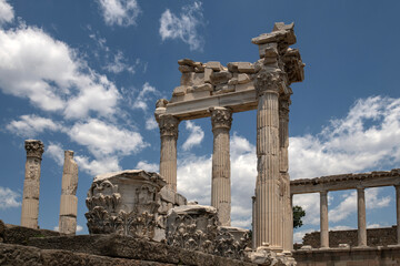 Fototapeta premium The Temple of Trajan is situated in the upper Pergamon acropolis erected in the 2nd century BC.