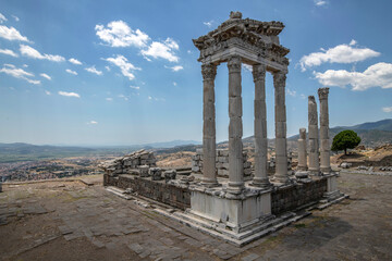 Fototapeta premium The Temple of Trajan is situated in the upper Pergamon acropolis erected in the 2nd century BC.