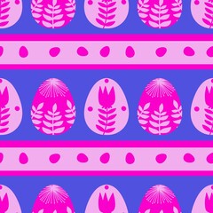Easter seamless pattern with eggs for wallpaper and fabrics and textiles