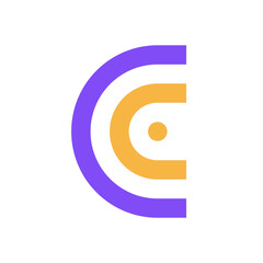 Letter C people minimal modern logo design