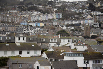 Fototapeta premium roofs of houses in Cornwall, UK
