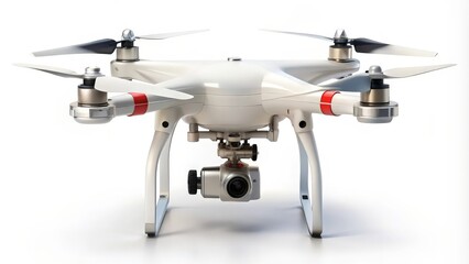 White Quadcopter Drone with Camera