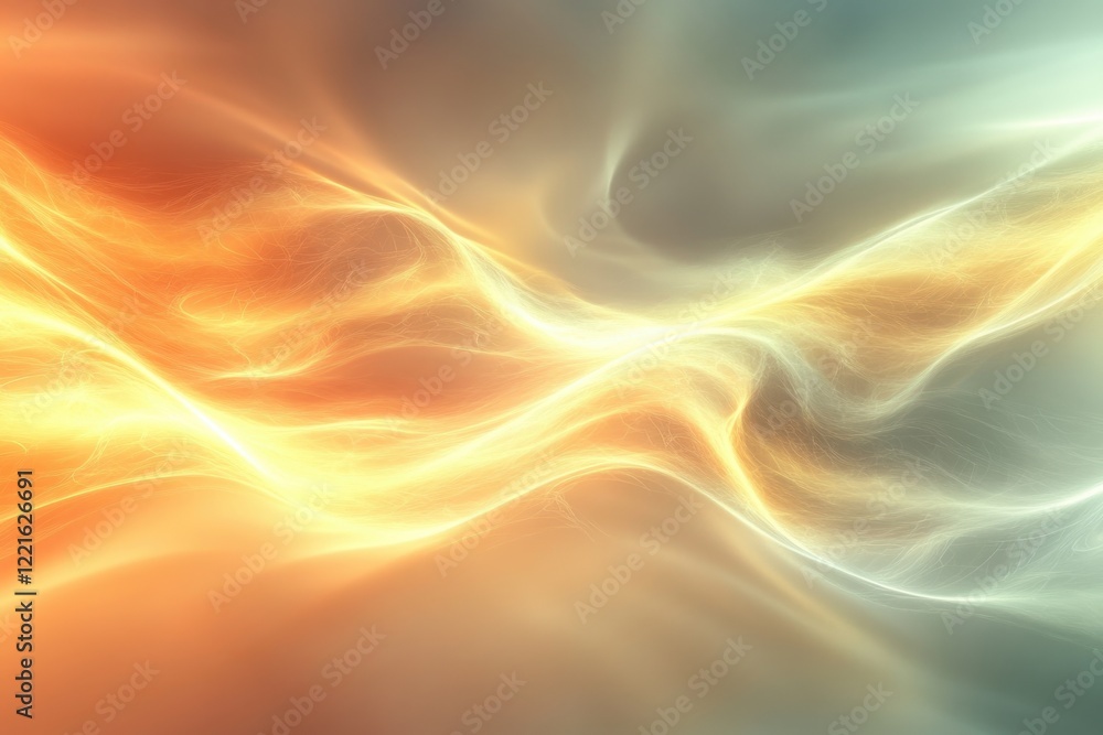Aufkleber vibrant swirls of orange and blue create an abstract design in a dynamic composition