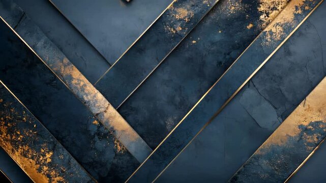 Blue and gold striped background with a gold border. The background is made up of many small squares