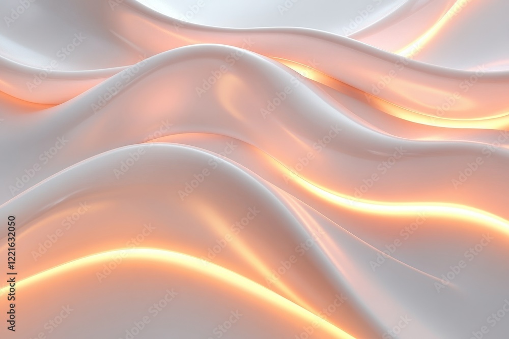 Poster fluid waves of light and shadow create a serene atmosphere in soft textures