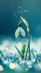 january birth flower snowdrop neon cyberdelic