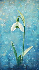 january birth flower snowdrop neon cyberdelic