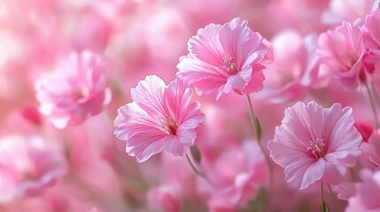 Pink Flower Field: A Delicate Symphony of Blossoms