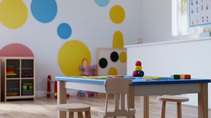 Bright and Colorful Preschool Classroom