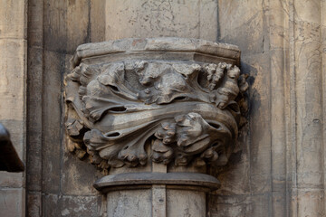 detail of a fountain York minster in York, UK