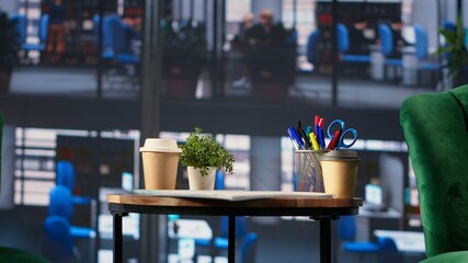 Office space boardroom used for business people to make decisions for the company future, empty...