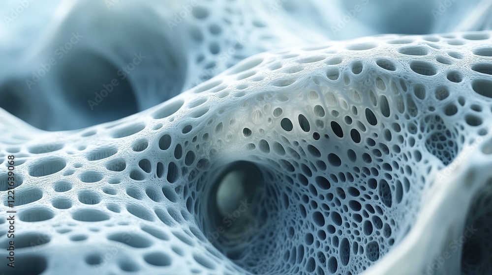 Poster exploring cellular structures biological laboratory macro photography scientific environment abstrac