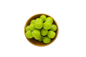 Shine muscat grape on white background.