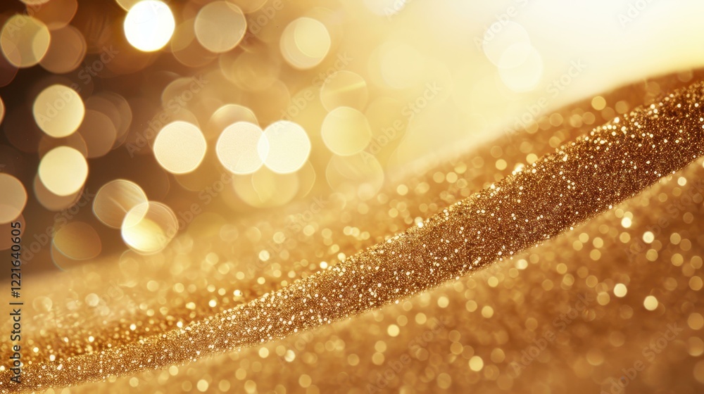 Poster a stunning gold background with soft bokeh creates an elegant and dreamy aesthetic for any design pr