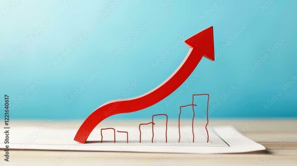 Poster discover innovative growth concepts with a stunning 3d graph design that showcases financial progres