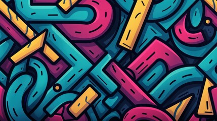 Bold and vibrant graffiti lettering brings an urban edge to any design, capturing a youthful and rebellious spirit.