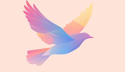 Obraz premium a colorful bird flying in the sky, symbolizing freedom and movement