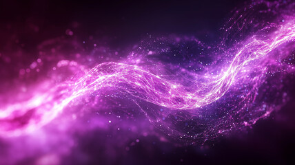 Fototapeta premium Abstract Purple Pink Particle Wave Background