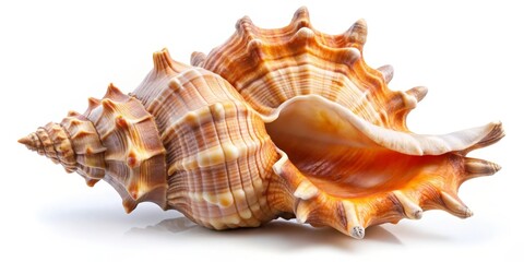 Obraz premium Seashell, Close-up, White Background