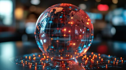 Global Network: A Digital World Illuminated