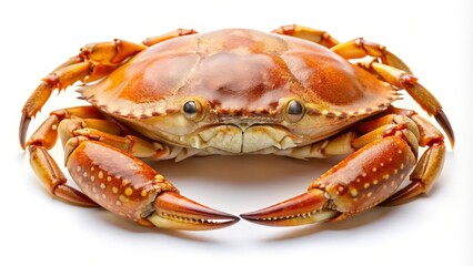 Cooked Crab on White Background