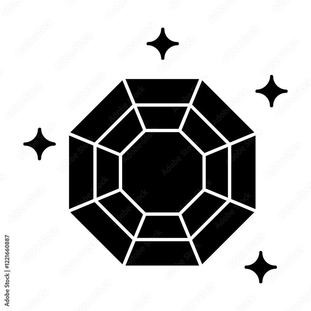 Poster diamond icon vector design template simple and clean