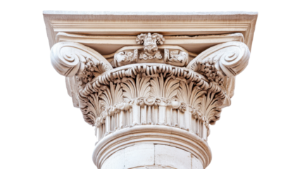 Architecture column on transparent background