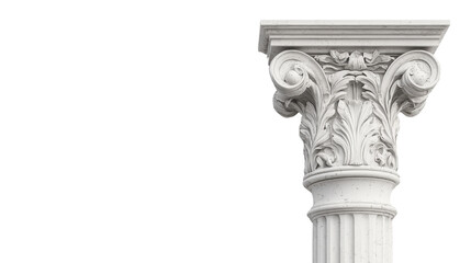 Fototapeta premium Architecture column on transparent background