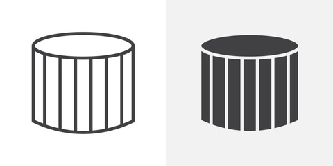 Air filter icon Outline vector sign